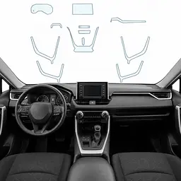 Набір Плівок захисних для салону Toyota RAV4 V (XA50) 2018-2025 TPH (Кансолі Дисплея Ручок) Тип 2