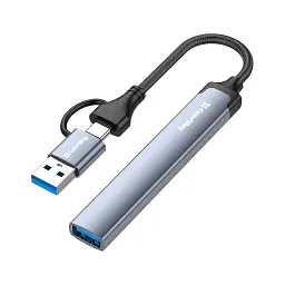 Концентратор ColorWay USB-A/USB-C 4-in-1 USB2.0х2/USB3.0/USB-C2.0 (CW-HUB06) - мініатюра 3