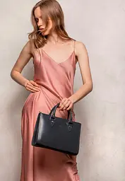 Жіноча шкіряна сумка Fancy синя - мініатюра 6