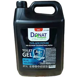 Гель для миття унітазу DONAT 5л Сантрі Clean Nature Blue Argentum (каністра)
