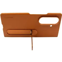 Шкіряний чохол Leather Case (AAA) with stand для Samsung Galaxy Z Fold7 Tan - мініатюра 6
