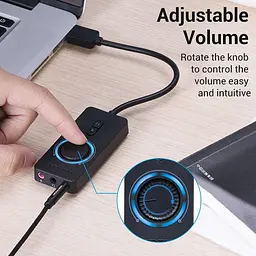 Звукова карта Vention Audio USB 3х3.5mm jack 0.15m Volume Control (CDRBB) [143126] - мініатюра 5