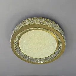 Стильна стельова LED-люстра з кришталем для вітальні Linisoln 3218-600 FG золото 160 Вт 60 см до 22 м2 - мініатюра 2