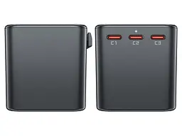 Мережевий зарядний пристрій Acefast Z1 5xUSB 75 W GaN 3xUSB-C 2xUSB-A PD Black (6974316282495) - мініатюра 5