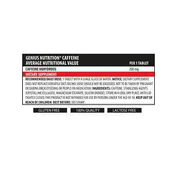 Енергетик Genius Nutrition Caffeine 90 таблеток - мініатюра 2