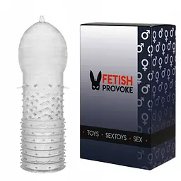 Насадка на пеніс Fetish Provoke Clear Power N03, 11 см (прозорий) - мініатюра 2
