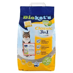 Наповнювач туалета для котів Biokat's Classic 3in1 18 л бентонітовий