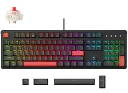 Клавіатура Lemokey X3 Keychron Red EN/UKR RGB Black (X3-H1-UA)
