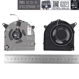 Вентилятор для Lenovo Legion S7-15ACH6 Type 82K8, (12V CPU fan, FNR5 DFSCL12E16486L, DC28000GJF0) - мініатюра 3