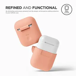 Чохол Elago Silicone Peach для AirPods персиковий (EAPSC-PE) - мініатюра 2