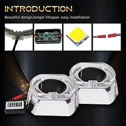 LED Маска Ангельські очі 2.5" D64 мм 12V 6000K BMW Білий Світло Chrome-O 1 шт. - мініатюра 3