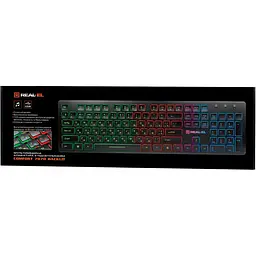 Клавіатура Real-El Comfort 7070 Backlit Black EL123100018 [128764] - мініатюра 5