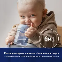 Кружка-непроливайка Моя перша кружка з носиком 150 мл блакитна (35/358) - мініатюра 7
