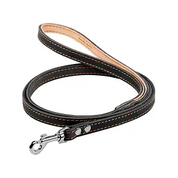 Повідець для собак Collar одинарний з прошивкою Ш 12 мм Д 122 см чорний (04481)