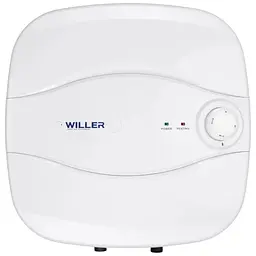 Водонагрівач Willer Optima Mini, 1500 Вт, мокрий ТЕН, 15 л, квадратний, вертикальний, над мийкою, білий (PA15R)