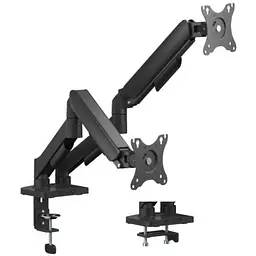 Кріплення двох моніторів настільне 19| -32|, 2×8 кг 2E Rauprigsi Black