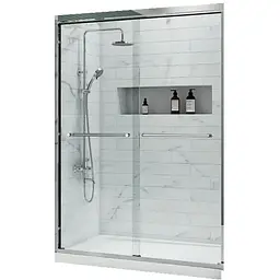Двері в нішу Koer SR SD03-140x200-TR-01 прозоре скло Easy Clean 8 мм, хром KR5385, універсальні, прозорий, хром