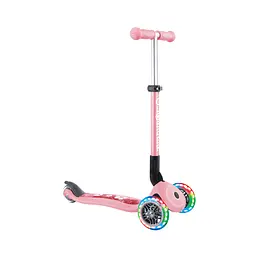 Самокат Globber Junior Foldable Lights пастельно-рожевий з квітами, до 50 кг, 2+ - мініатюра 3