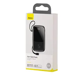 Power Bank Baseus Q pow Digital Display 3A Power Bank 10000mAh (With IP Cable) Black - мініатюра 2