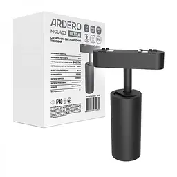 Світлодіодний магнітний трековий світильник Ardero MGU403 Ultra 12W 4000К чорний (80128)