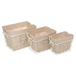 Кошик металевий Handy Home Stainless, 41х29х30 см, бежевий (EW-49 L) - мініатюра 2