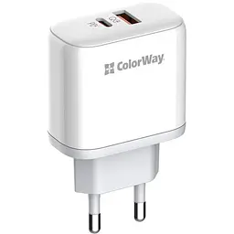 Зарядний пристрій ColorWay Power Delivery Port PPS USB (Type-C PD+ USB QC3.0) (45W) white (CW-CHS042PD-WT)