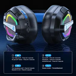 Ігрова гарнітура Fachixy FC-200 (2.4ГГц / Bluetooth 5.4), 50г, Складана, для PS5/PC/Mobile - мініатюра 7