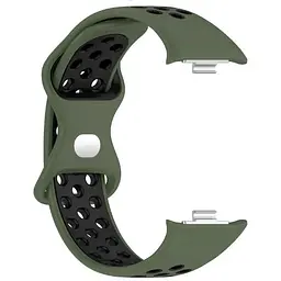 Ремінець DK CDK для Xiaomi Mi Smart Band 9 Pro Silicone Sport Band Nike (017600) (green / black) - мініатюра 2