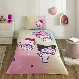 Підлітковий комплект Disney Hello Kitty Friends Ранфорс / простирадло на резинці Tac pbe0051173