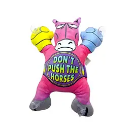 Игрушка мягконабивная Лошадь на липучках 22 см (DON`T PUSH THE HORSES розовый)