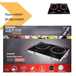 Електрична інфрачервона плита ZP-062 4400W, чорного кольору, бренд XPRO (43338-ZP-062_2173) - мініатюра 2