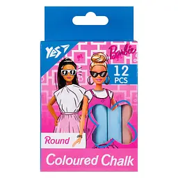 Крейда кольор. Yes 400517 12шт круг. Barbie