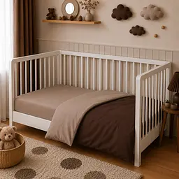 Дитяча постільна білизна MIRSON BABY фланель Cappuchino/Brown 110х160см (2200012799444) - мініатюра 7