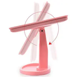 Косметичне дзеркало Large 22 з LED підсвічуванням Pink (kz027) - мініатюра 3