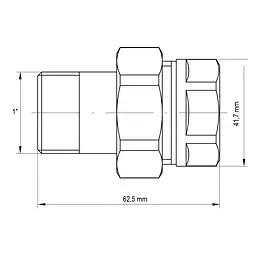 Згін американка Koer 1 "прямий KR.341 KR0133 - мініатюра 2