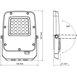 Прожектор Videx F5 20W 3000-5000-6500K 230V White (VL-F5-020CW) - мініатюра 10