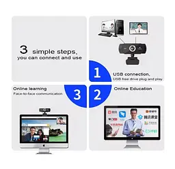 Вебкамера Kisonli PC2 1080p 5P з мікрофоном - мініатюра 7