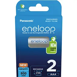 Акумулятор Panasonic Eneloop R3 "ААА" 800mAh Ni-Mh BK-4MCDE/2BE 2шт - мініатюра 2
