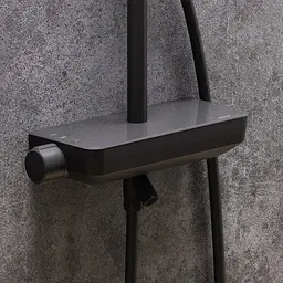 Душова система з виливом Damixa Scandinavian Pure з полицею black 936730300 - мініатюра 4