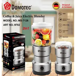 Електричний блендер-кавомолка Domotec MS-7126 300 Вт 200 мл - мініатюра 2