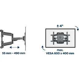 Кріплення для телевізора Gembird WM-75ST-02 [133662] - мініатюра 6