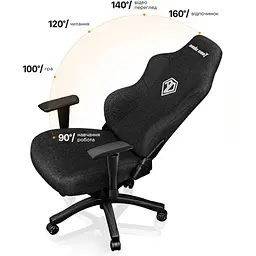 Геймерське крісло Anda Seat Phantom 3 L Black Fabric (AD18Y-06-BF) [108622] - мініатюра 4