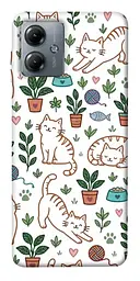TPU чохол Demsky Cats pattern для Motorola Moto G14