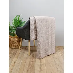 Покривало стьобане Home Line Мікрофібра 210x240 см бежеве (182154) - мініатюра 2