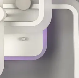 Стельова люстра LED на 3 ріжки Line.F RGB підсвітка Немає - мініатюра 4