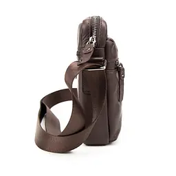 Месенджер в гладкій шкірі коричневий Tiding Bag 8718C коричневий - мініатюра 3
