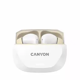 Навушники Canyon Hexagon 7 TWS ANC+ENC Wireless Charge White/Beige (CNS-TWS7WB) - мініатюра 2