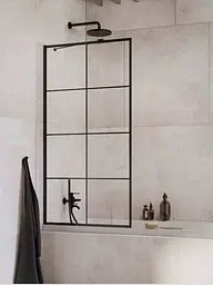 Шторка для ванни Radaway Idea Black PNJ Factory 80 см скло прозоре 10001080-54-55