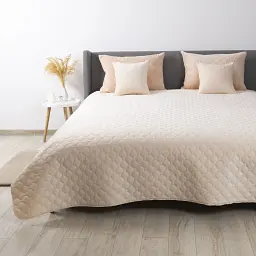 Покривало ТЕП Velour Ромб круглий персикове 240x260 см