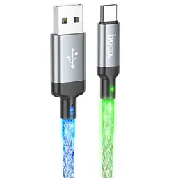 Дата кабель Hoco U 112 Shine 2.4 A USB to Type-C (1 m) Gray